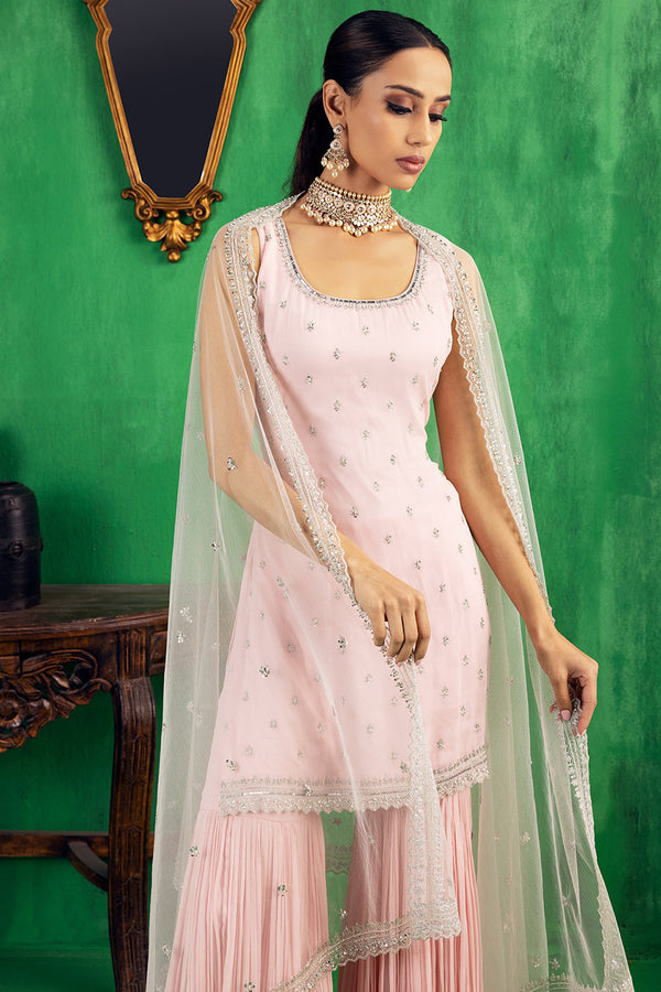 Baby Pink Gharara Set