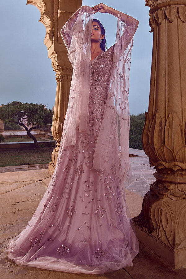 Lavender Flared Gown