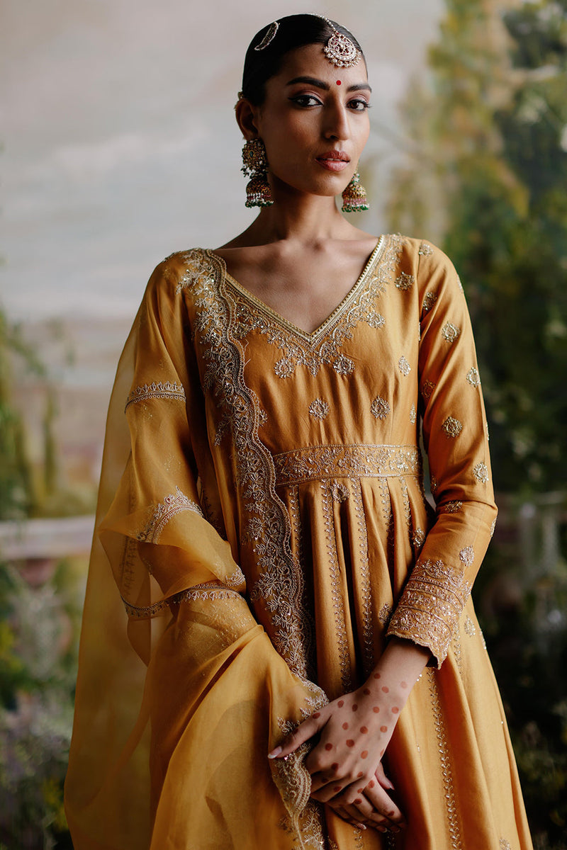 Tuscany Mustard Anarkali Set