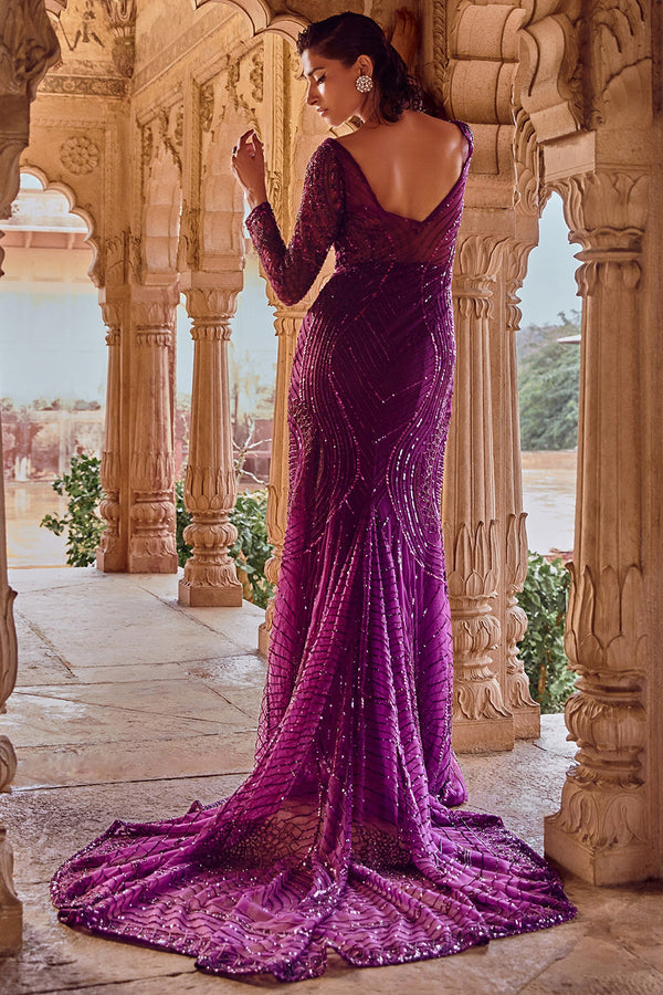 Purple Trail Gown