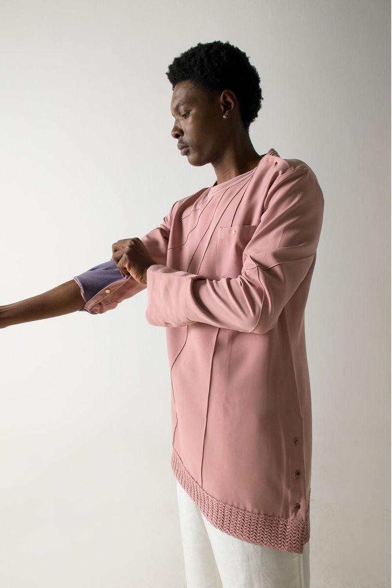 Mr. Pink Overcoat Set