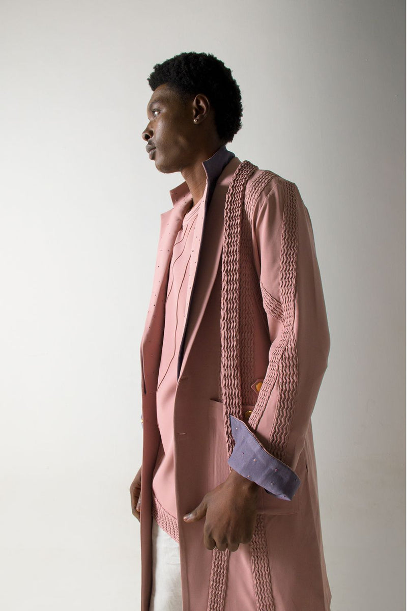 Mr. Pink Overcoat Set