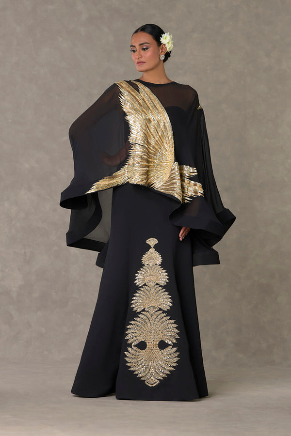 Black 'Son-Chidiya' Cape Set