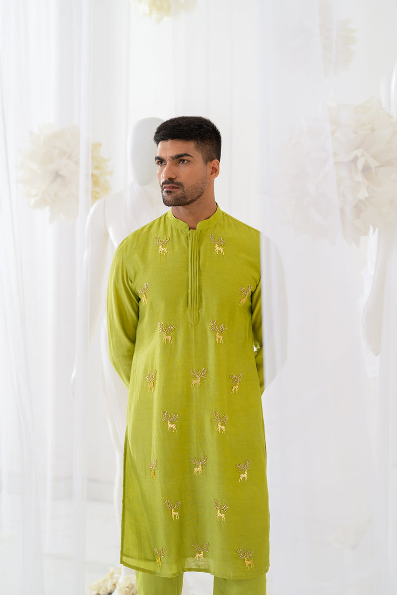 Lime Lustre Kurta Sets