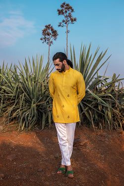 Yellow Moth Short Kurta Sets