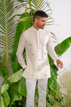 Ivory Tiger Short Kurta Sets