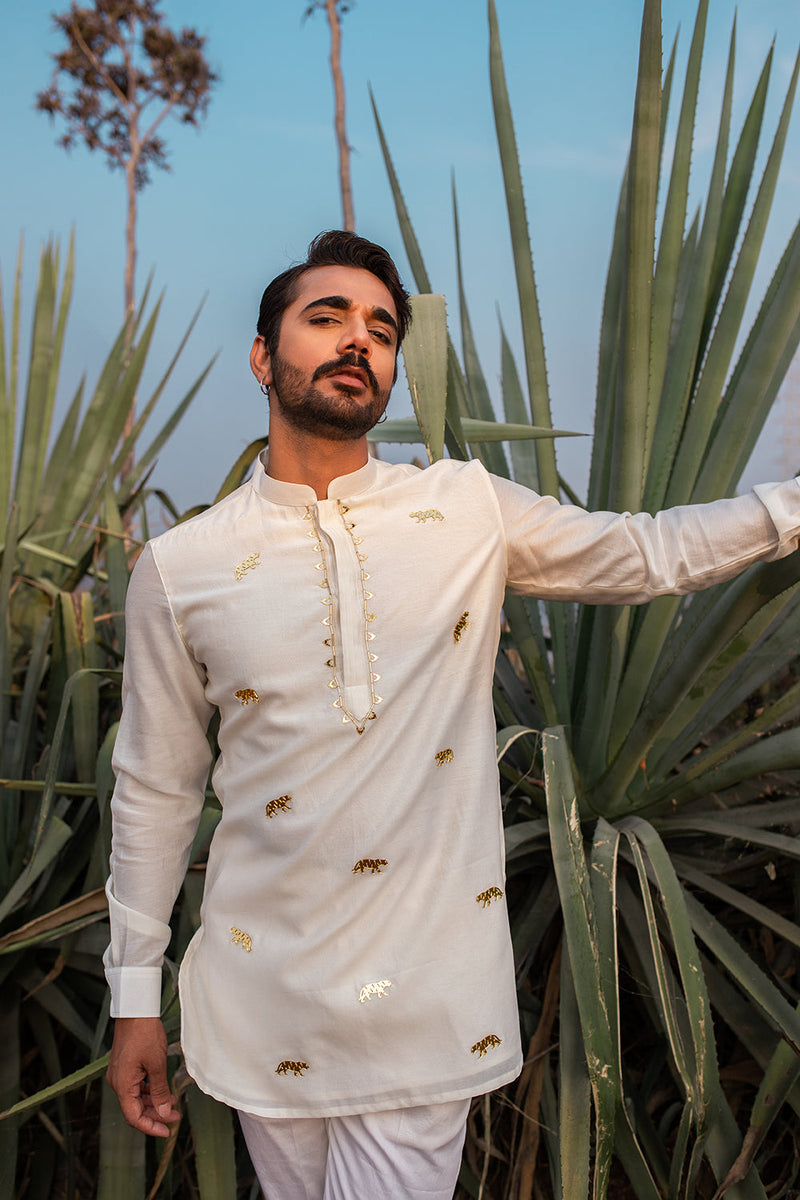 Ivory Tiger Short Kurta Sets