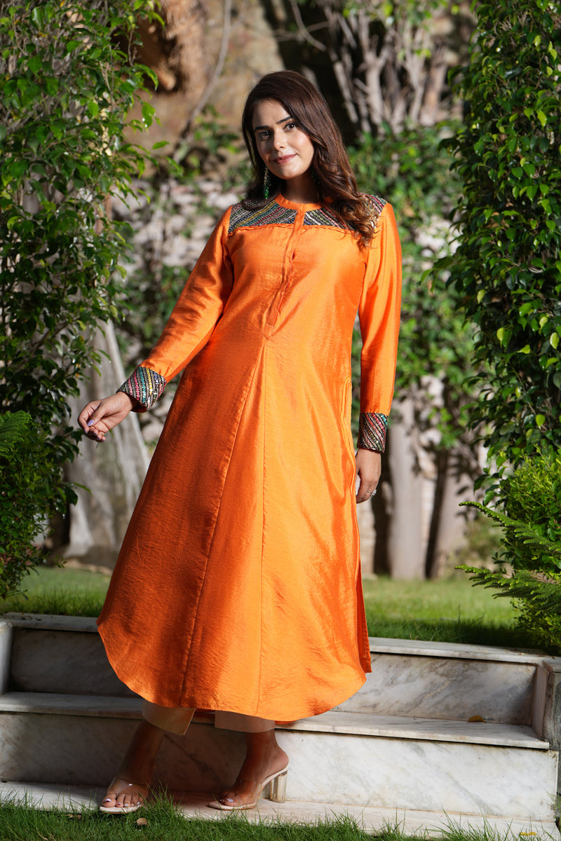 Tangelo A-Line Kurta Set