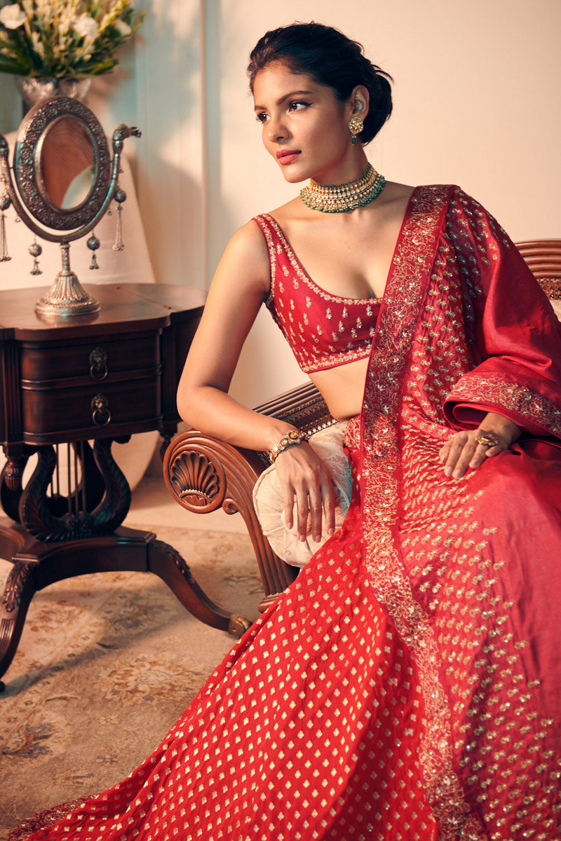 Blue Pink Combination Silk Luxury Designer Bridal Lehenga Choli Online –  Sunasa